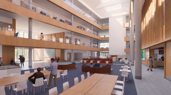 Dyson Center interior rendering.