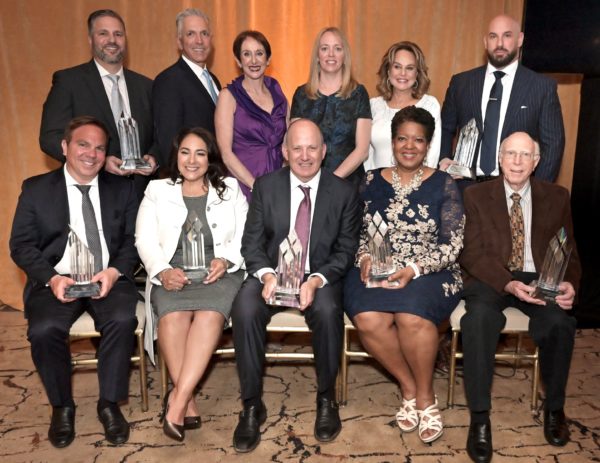 Seated from left: Craig Deitelzweig ; Elena Rivera-Cheekt; William Balter; Belinda Miles; Robert Duncan Jr. Standing from left: David Demilia; Program Co-Chair James Giangrande; Marsha Gordon; BCW Chairman Heidi Davidson; Program Co-Chair Elizabeth Bracken-Thompson, of Thompson & Bender; J.D. Summa.