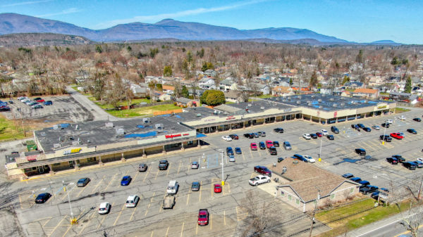 View of Saugerties Plaza shopping center.