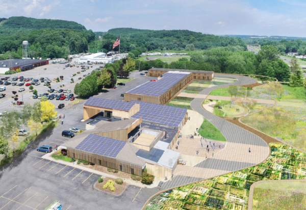 Aerial rendering of RUPCO motel conversion.