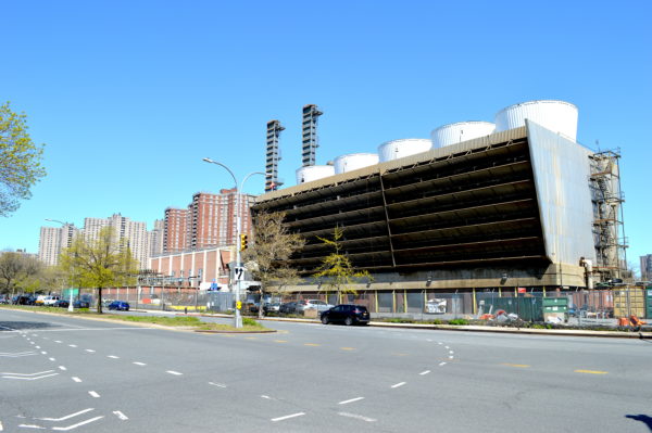 Co-Op City power plant and some buildings. Photo by Peter Katz.