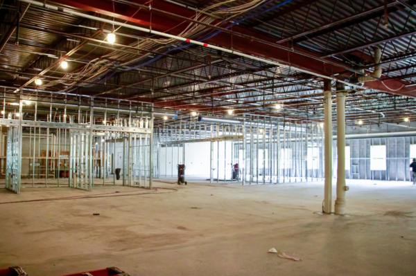 An interior section of the new RBW facility in Kingston under contruction.