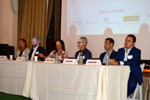 From left: Sarah Jones-Maturo; Gary Kerr; Amy Rose; Leonard Steinberg; Joe Vaccaro; and Andrew Weisz. Photo by Peter Katz.