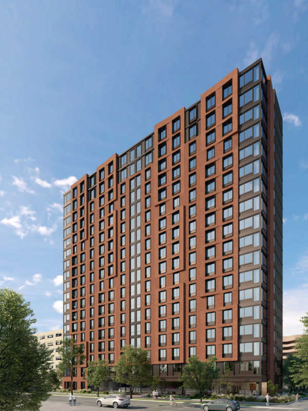 Rendering of proposed LGBTQ+ affordable apartment building in White Plains.