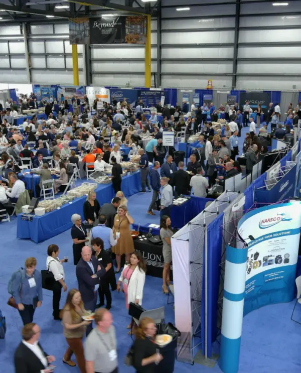 Some of the exhibits inside Million Air's hangar during the NBAA Regional Forum.