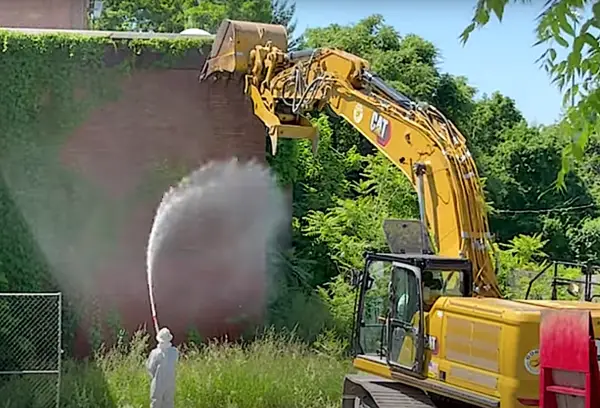 Start of demolition, YMCA Poughkeepsie.