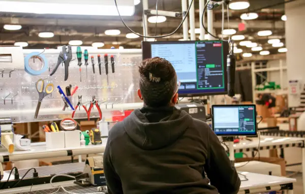 Work station at the RBW manufacturing plant.