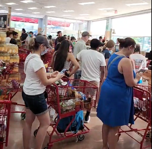Opening day at Trader Joe's in Yorktown attracted numerous shoppers.