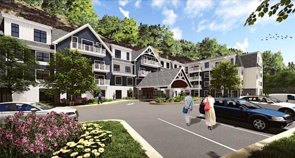 Rendering of the Brightview Senior Living project in Harrison.