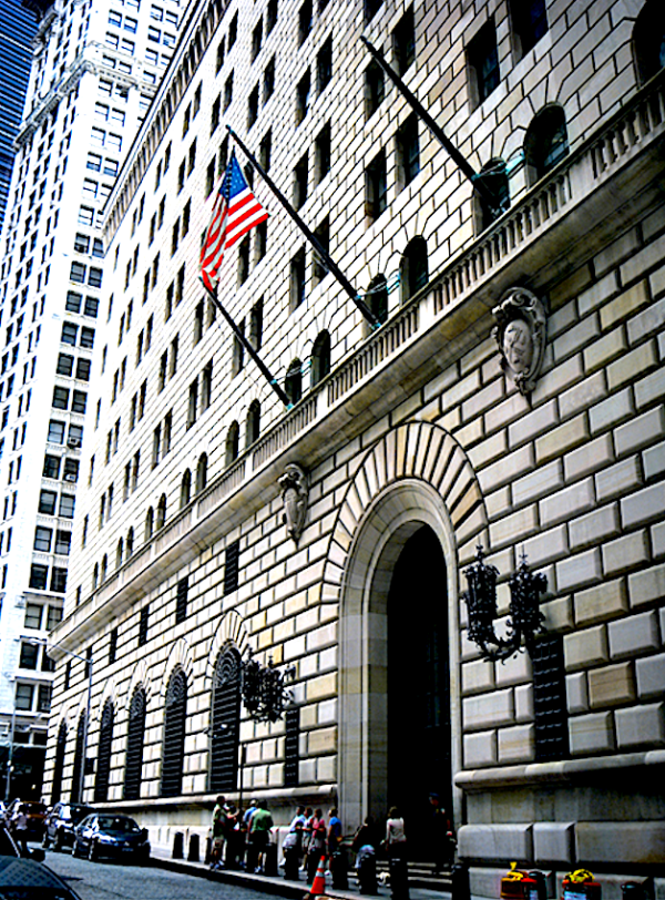 New York Fed building in Manhattan.