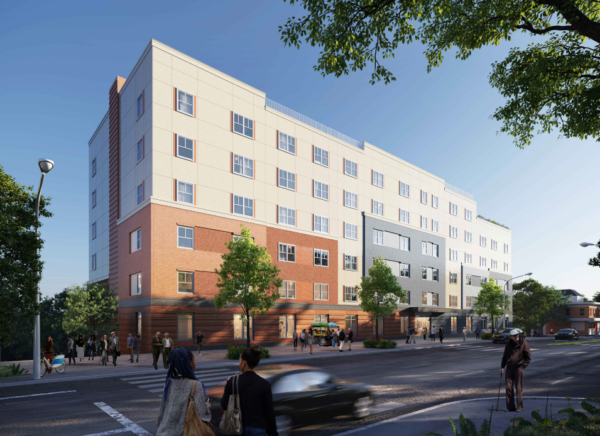 Rendering of James Linbaugh Senior Apartments to be built in Yonkers.