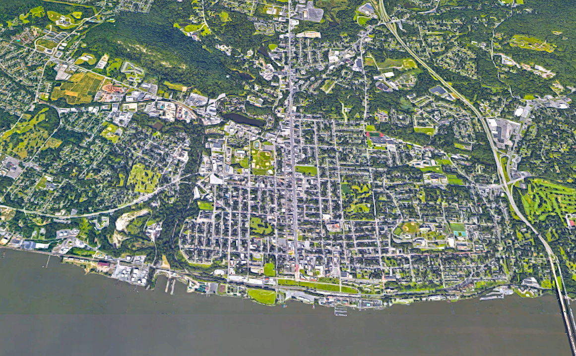 City Of Newburgh. Satellite Photo Via Google Maps 