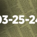 Legal records March 25, 2024