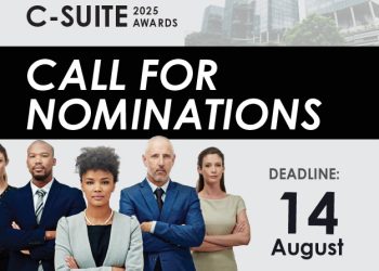 Graphic promoting the 2025 Westfair Business Journal C-Suite Awards nomination deadline of August 14, 2025, encouraging final submissions for outstanding executives in Fairfield and Westchester counties. Lists award categories, event date of October 23 in White Plains, and contact details for nominations, tickets, and sponsorships.
