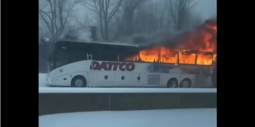 Emergency officials save 50 bus passengers from fiery bus in Darien
