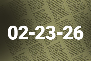 Legal records February 23, 2026