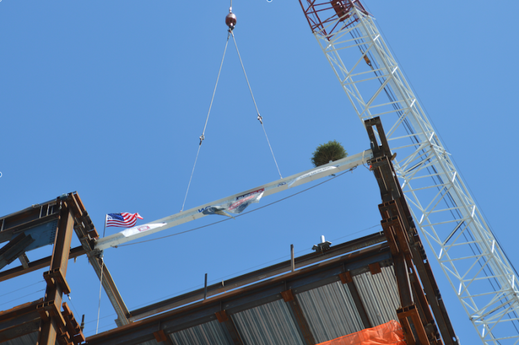 Final beam hoisted into place at White Plains Hospital’s new building: VIDEO