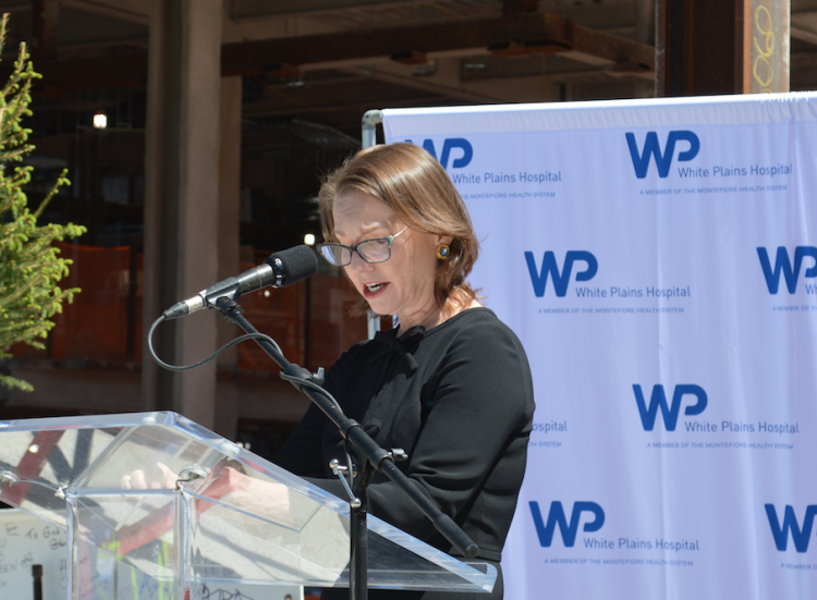 Final beam hoisted into place at White Plains Hospital’s new building: VIDEO