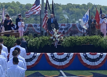 President Trump helps Coast Guard 2026 class celebrate their tenure